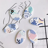30pcs Resin Charms Oval Round Shape Plastic Acrylic Necklace Earring Pendants