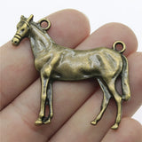 30pcs Antique Silver Steed Horse Pendants for Jewelry Making