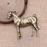 30pcs Antique Silver Steed Horse Pendants for Jewelry Making