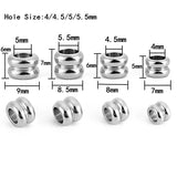30pcs Stainless Steel Big Hole Spacer Beads for DIY Jewelry Making