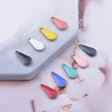 30pcs 5*12mm Copper Enamel Charms Jewelry Finding