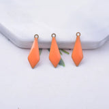 30pcs 5*16mm Copper Enamelled Charms Pendant DIY Jewelry Making