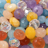 30pcs Colorful Crystal Rondelle Beads 5x8mm Glass Charms for Jewelry Making