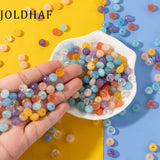 30pcs Colorful Crystal Rondelle Beads 5x8mm Glass Charms for Jewelry Making