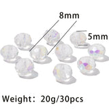 30pcs Colorful Crystal Rondelle Beads 5x8mm Glass Charms for Jewelry Making