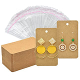 30pcs Earrings Paper Card with Self-Adhesive Bags for Retail Display