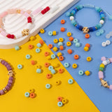 30pcs Natural Stone Tube Beads for Jewelry Making Colorful Beads Needl