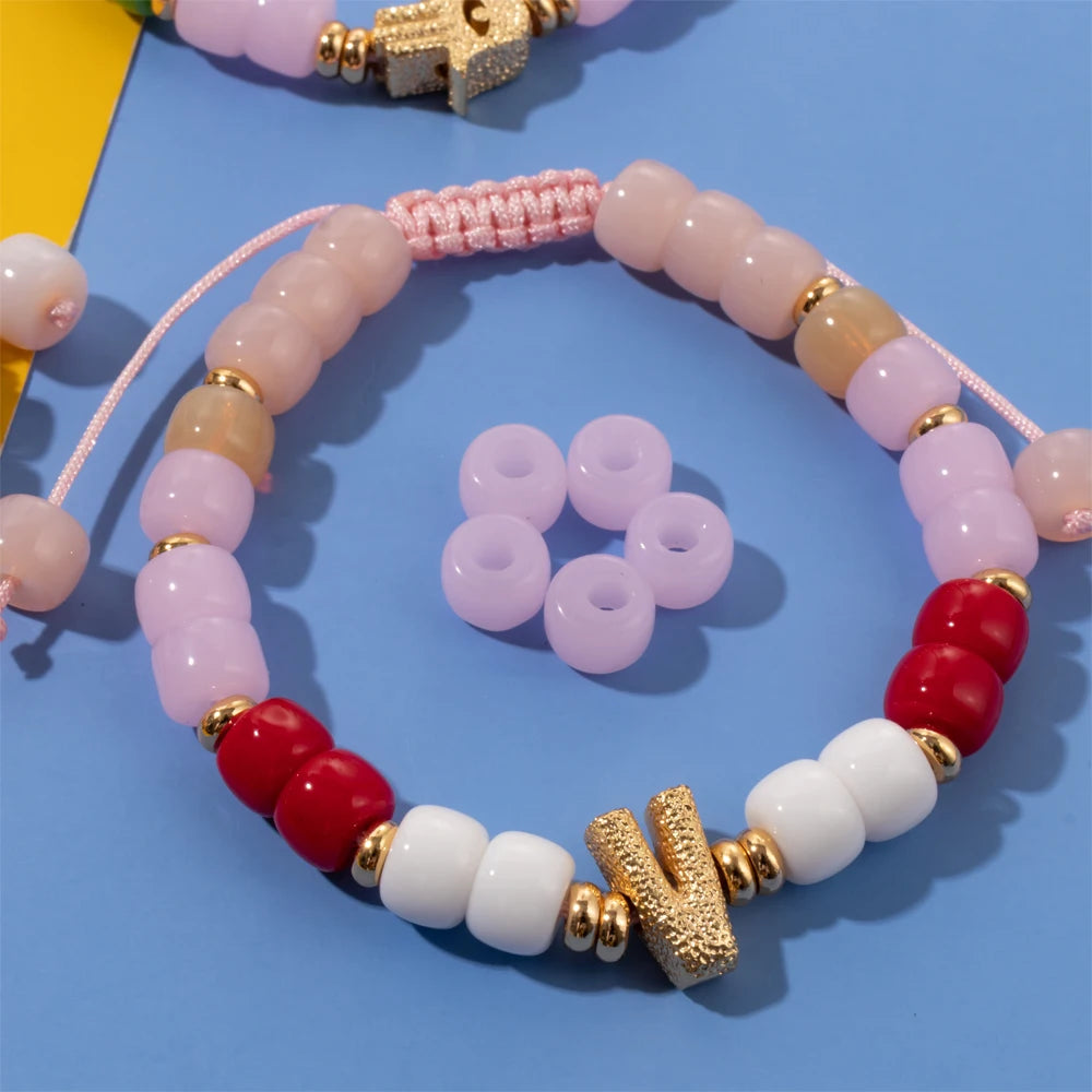 30pcs Natural Stone Tube Beads for Jewelry Making Colorful Beads Needl