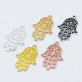 30pcs Hand of Fatima Pendant Charms DIY Antique Jewelry Accessories