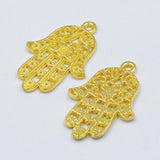 30pcs Hand of Fatima Pendant Charms DIY Antique Jewelry Accessories