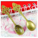 30pcs Antique Bronze Vintage DIY Jewelry Alloy Spoon Charm Pendant