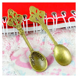 30pcs Antique Bronze Vintage DIY Jewelry Alloy Spoon Charm Pendant