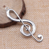 30pcs 61x22mm Big Musical Note Charms For Jewelry Making