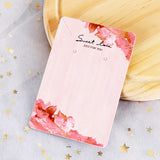 30pcs Earrings Necklace Display Card Cardboard Packaging Flower Paper Card