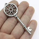 30pcs Key Charms Antique Silver for Jewelry Making