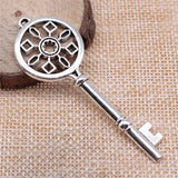 30pcs Key Charms Antique Silver for Jewelry Making