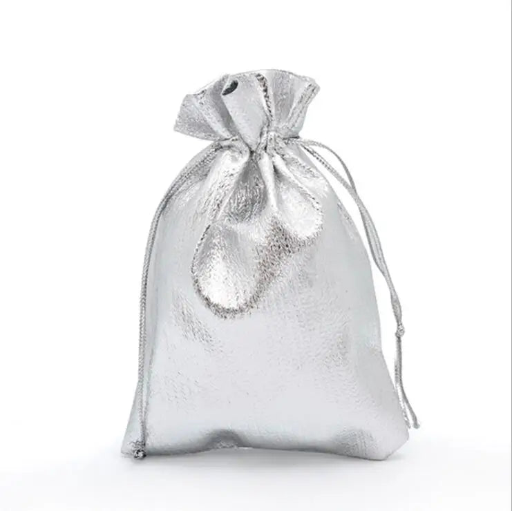 30pcs Metallic Foil Drawstring Velvet Bags Wedding Gift Candy Pouches