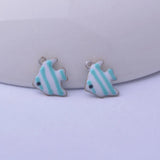 30pcs Double Faced Angelfish Charms for DIY Jewelry Accessories