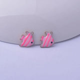 30pcs Double Faced Angelfish Charms for DIY Jewelry Accessories