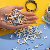 30pcs 8*13mm Bow Shape Enamel Beads for Jewelry Making