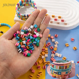 30pcs 8*8MM Square Beads for Jewelry Making Boho Bracelet Needle Work
