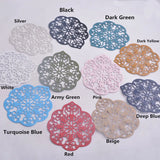 30pcs Silver Flowers Pendant 43mm*50mm Painted Flower Charms