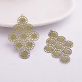 30pcs Colorful Red Gray Sun Charms Filigree Brass Pendants