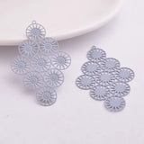 30pcs Colorful Red Gray Sun Charms Filigree Brass Pendants