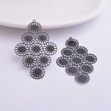 30pcs Colorful Red Gray Sun Charms Filigree Brass Pendants