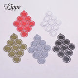 30pcs Colorful Red Gray Sun Charms Filigree Brass Pendants