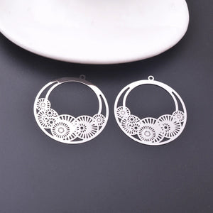 30pcs Flower Basket Charms 39mm*41mm AB2698