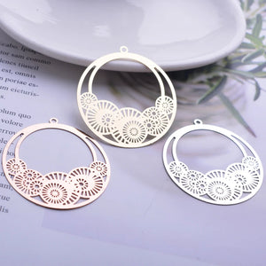 30pcs Flower Basket Charms 39mm*41mm AB2698