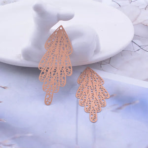 30pcs Brass Long Charms Earring Pendant AB2767 20*48mm