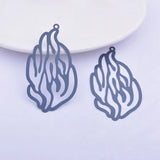 30pcs AB3754 Filigree Fire Shape Charms Metal Brass Pendant Earring Findings