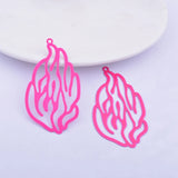 30pcs AB3754 Filigree Fire Shape Charms Metal Brass Pendant Earring Findings
