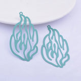 30pcs AB3754 Filigree Fire Shape Charms Metal Brass Pendant Earring Findings