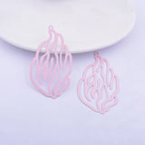 30pcs AB3754 Filigree Fire Shape Charms Metal Brass Pendant Earring Findings