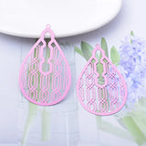 30pcs Brass Teardrop Laser Cut Charms for DIY Jewelry Making