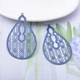 30pcs Brass Teardrop Laser Cut Charms for DIY Jewelry Making