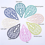 30pcs Brass Teardrop Laser Cut Charms for DIY Jewelry Making