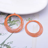 30pcs Brass Painted Silver Round Charms Red Pink Earring Pendant Jewelry