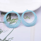 30pcs Brass Painted Silver Round Charms Red Pink Earring Pendant Jewelry