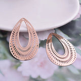 30pcs AB5062 27*40mm Brass Silver Drop Water Charms DIY Tassels Earring