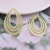 30pcs AB5062 27*40mm Brass Silver Drop Water Charms DIY Tassels Earring