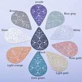 30pcs Brass Flower Teal Charms 40*26mm DIY Earring Jewelry Accessories
