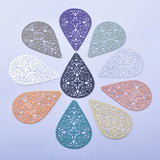30pcs Brass Flower Teal Charms 40*26mm DIY Earring Jewelry Accessories