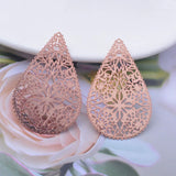 30pcs Brass Flower Teal Charms 40*26mm DIY Earring Jewelry Accessories