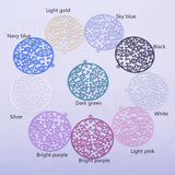 30pcs AB5425 35*37mm Light Purple Round Charms Metal Brass Thin Pendant Earring