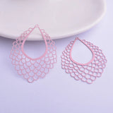 30pcs Filigree Geometry Charms Metal Pendant DIY Jewelry Earring Making