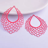 30pcs Filigree Geometry Charms Metal Pendant DIY Jewelry Earring Making